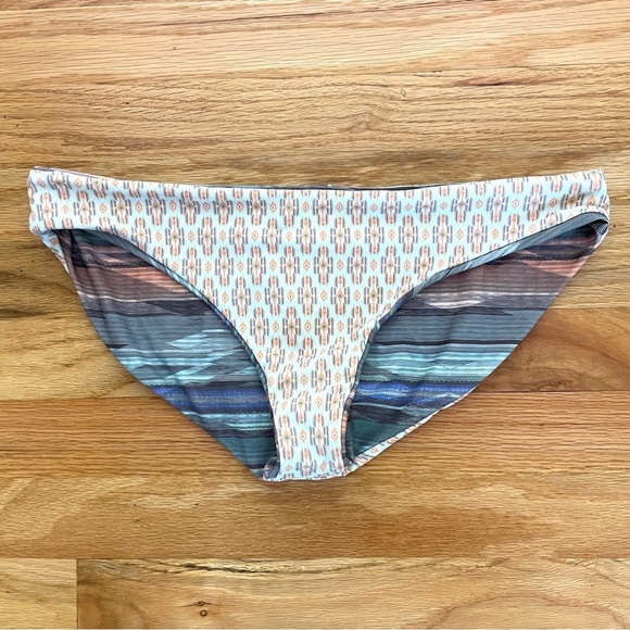 PrAna NWT Reversible Breya Swim Bikini Bottom Granite Bonita Green Blue Sz L - Picture 9 of 14